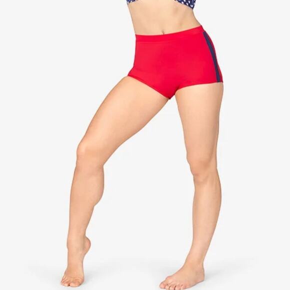 Audition Outfit Pro Cheer Dance NFL NBA Red Navy Custom Rhinestone - Picture 10 of 16